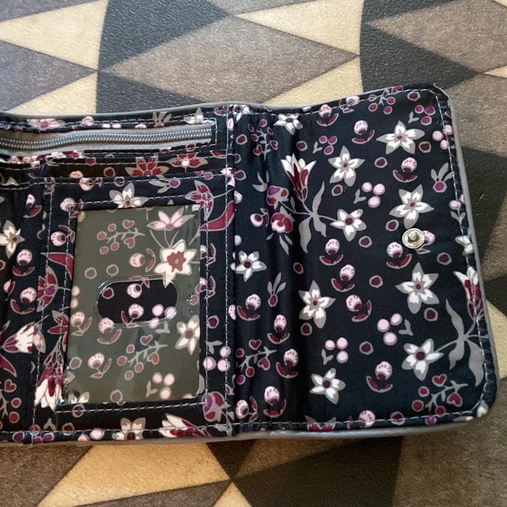 Vera Bradley Gray Snap Wallet